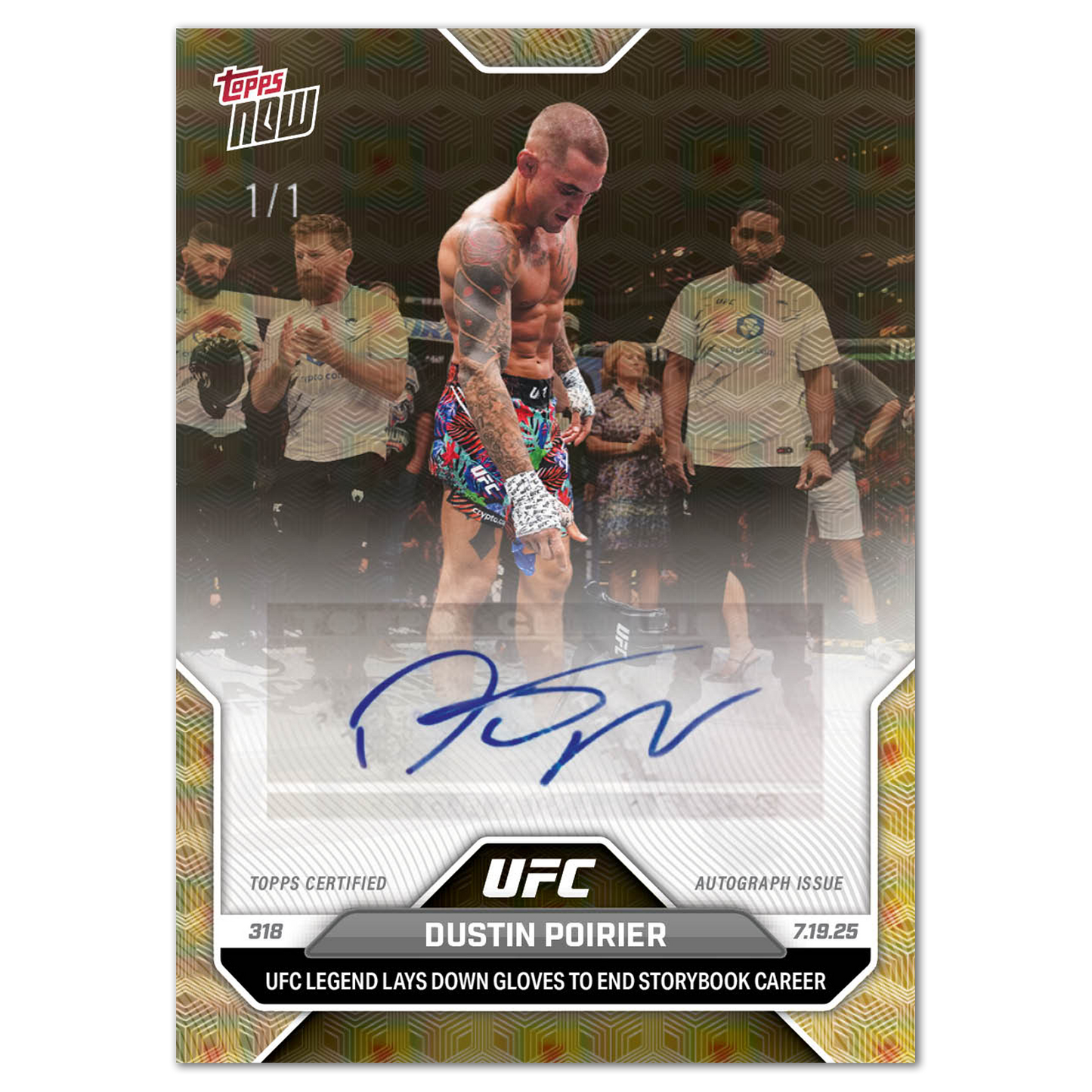 Dustin Poirier - 2025 UFC Topps NOW® - Card 23 - LOOK FOR AUTOS