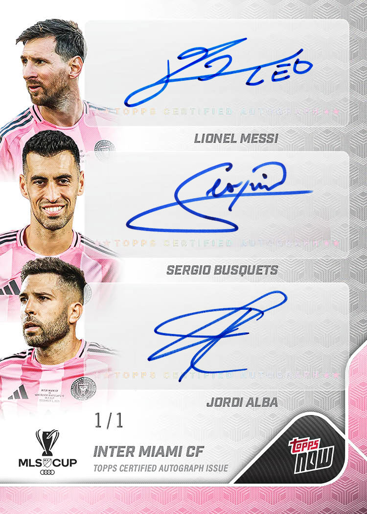 2025 MLS Cup - Inter Miami CF - MLS Topps NOW® 8 Card Team Set