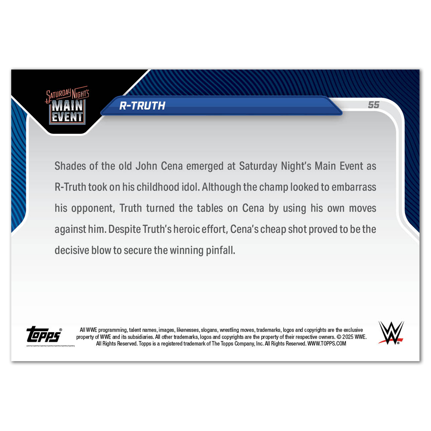 R-Truth - 2025 WWE Topps NOW® - Card 55