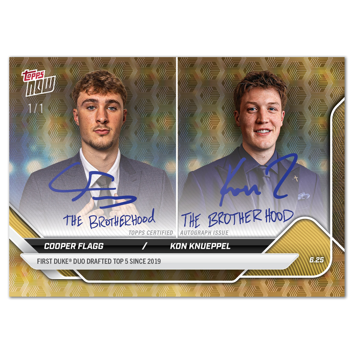Cooper Flagg / Kon Knueppel - 2025 Topps NOW® Basketball - Card CFKK - LOOK FOR DUAL AUTO