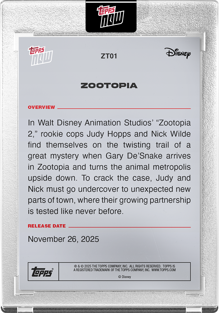 2025 Disney Topps NOW® Zootopia