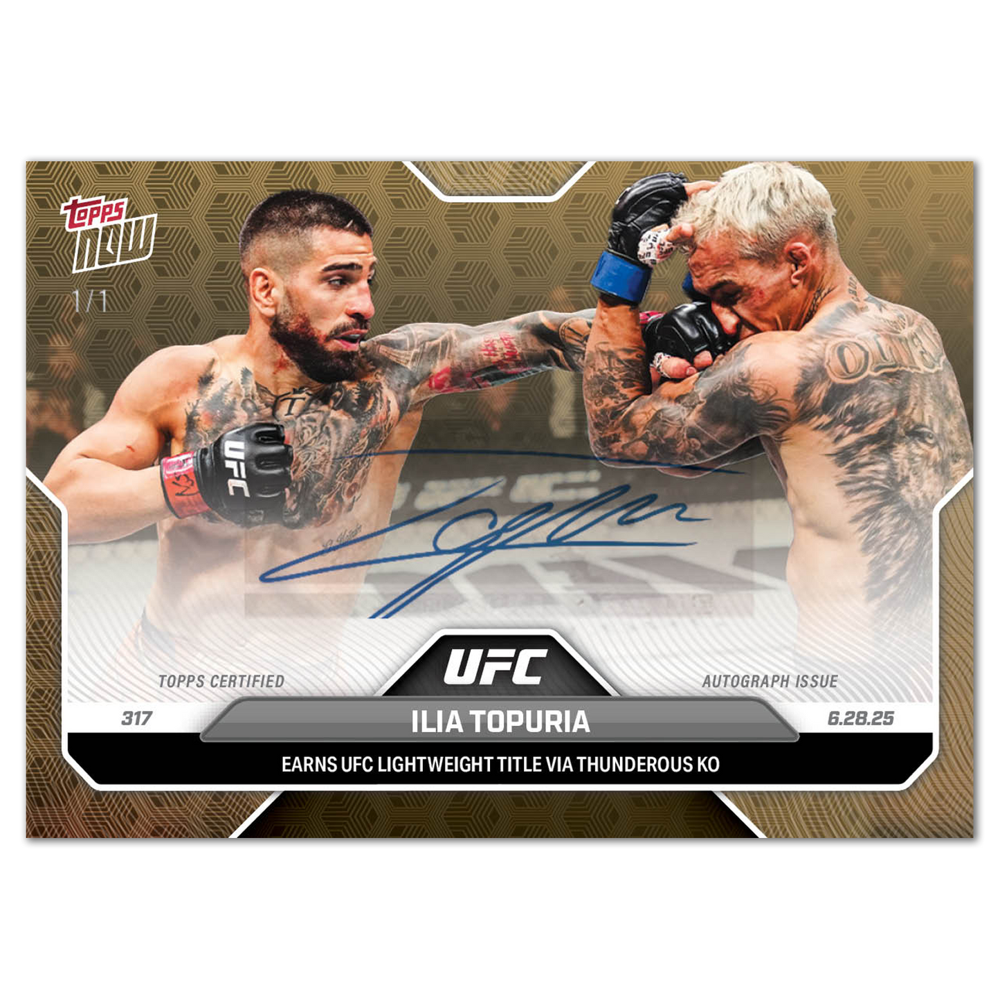 Ilia Topuria - 2025 UFC Topps NOW® - Card 18 - LOOK FOR AUTOS