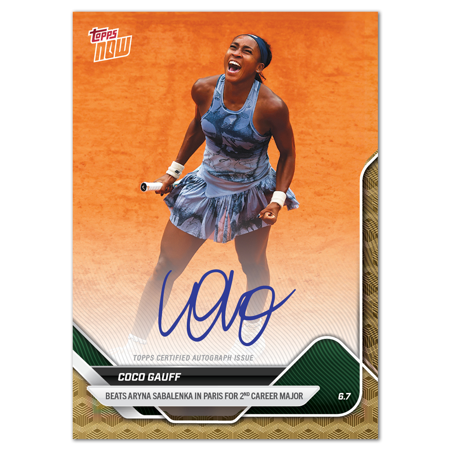 Coco Gauff - 2025 Tennis Topps NOW® - Card TCG1 - LOOK FOR AUTOS