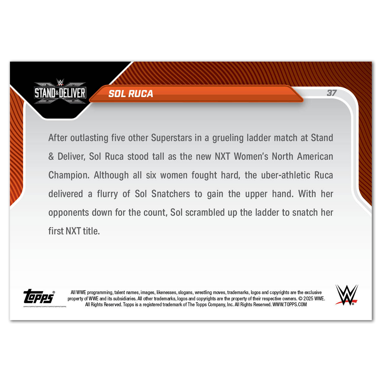 Sol Ruca - 2025 WWE Topps NOW® - Card 37