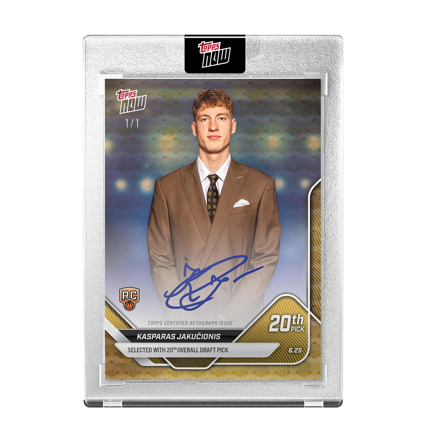 Kasparas Jakučionis - 2025 Topps NOW® Basketball - Card D20 - LOOK FOR AUTOS