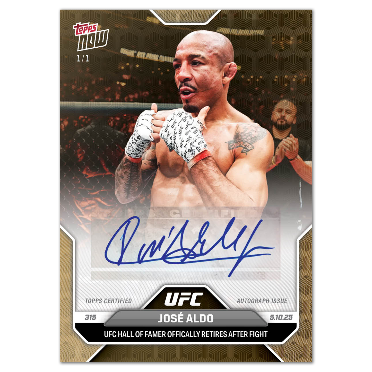 José Aldo - 2025 UFC Topps NOW® - Card 15 - LOOK FOR AUTOS