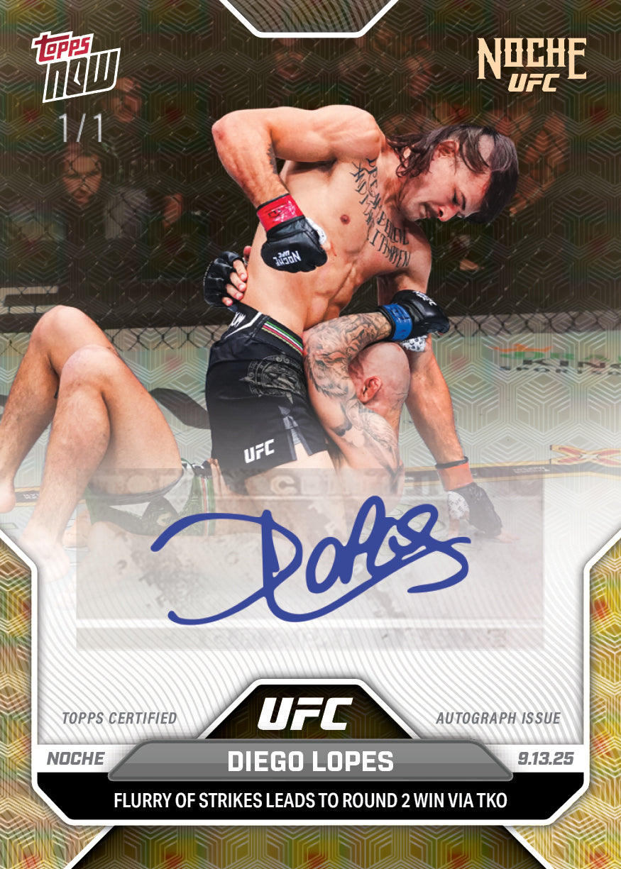 Diego Lopes - 2025 UFC Topps NOW® - Card 29 - LOOK FOR AUTOS