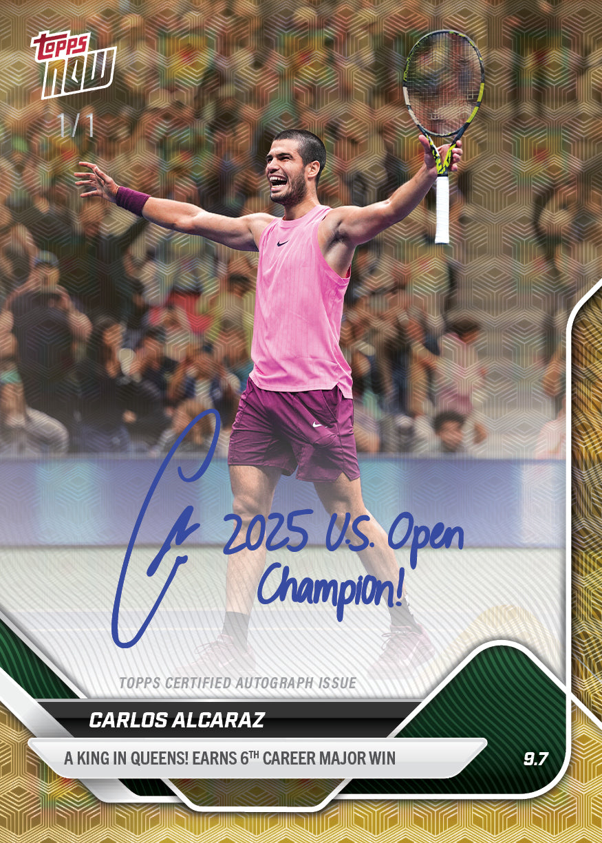 Carlos Alcaraz - 2025 Tennis Topps NOW® - Card TN-CA - LOOK FOR AUTOS
