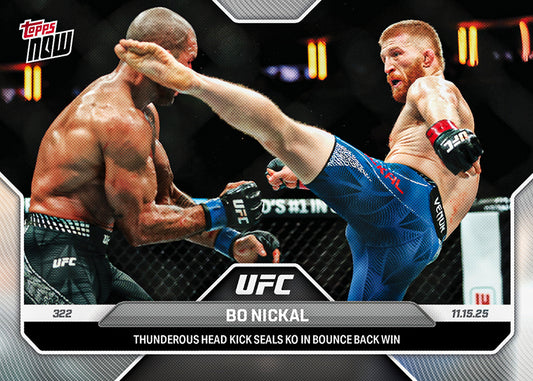 Bo Nickal - 2025 UFC Topps NOW® - Card 41