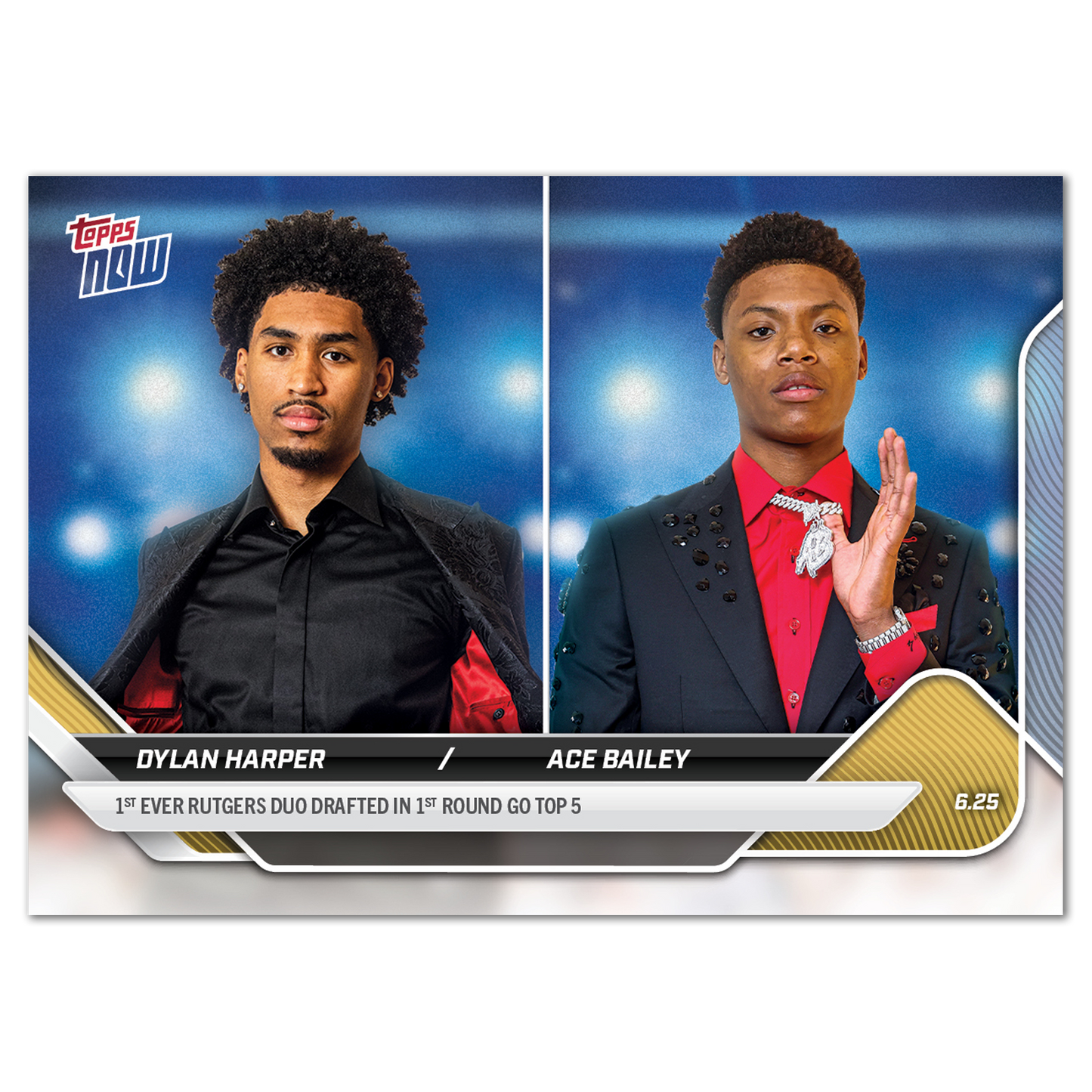 Dylan Harper / Ace Bailey - 2025 Topps NOW® Basketball - Card DHAB - LOOK FOR DUAL AUTO
