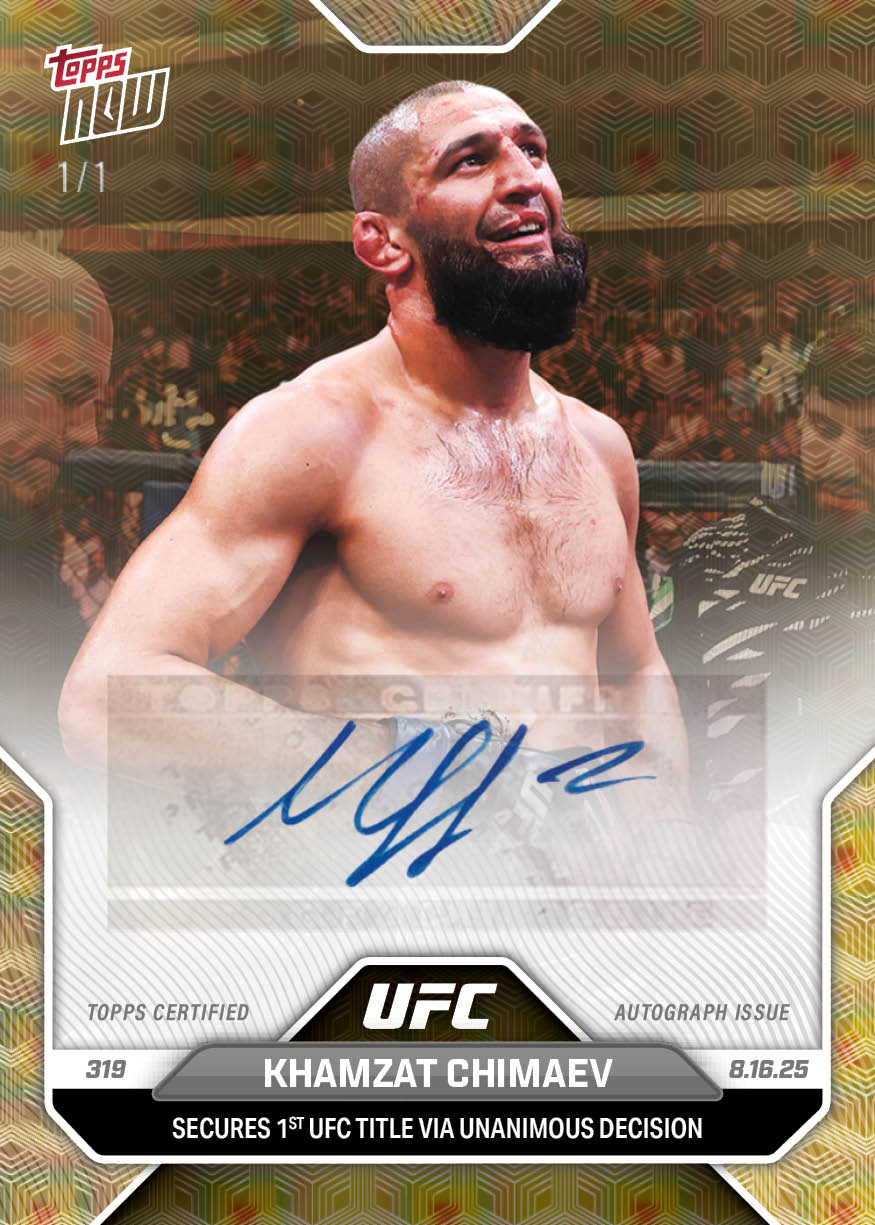 Khamzat Chimaev - 2025 UFC Topps NOW® - Card 28 - LOOK FOR AUTOS