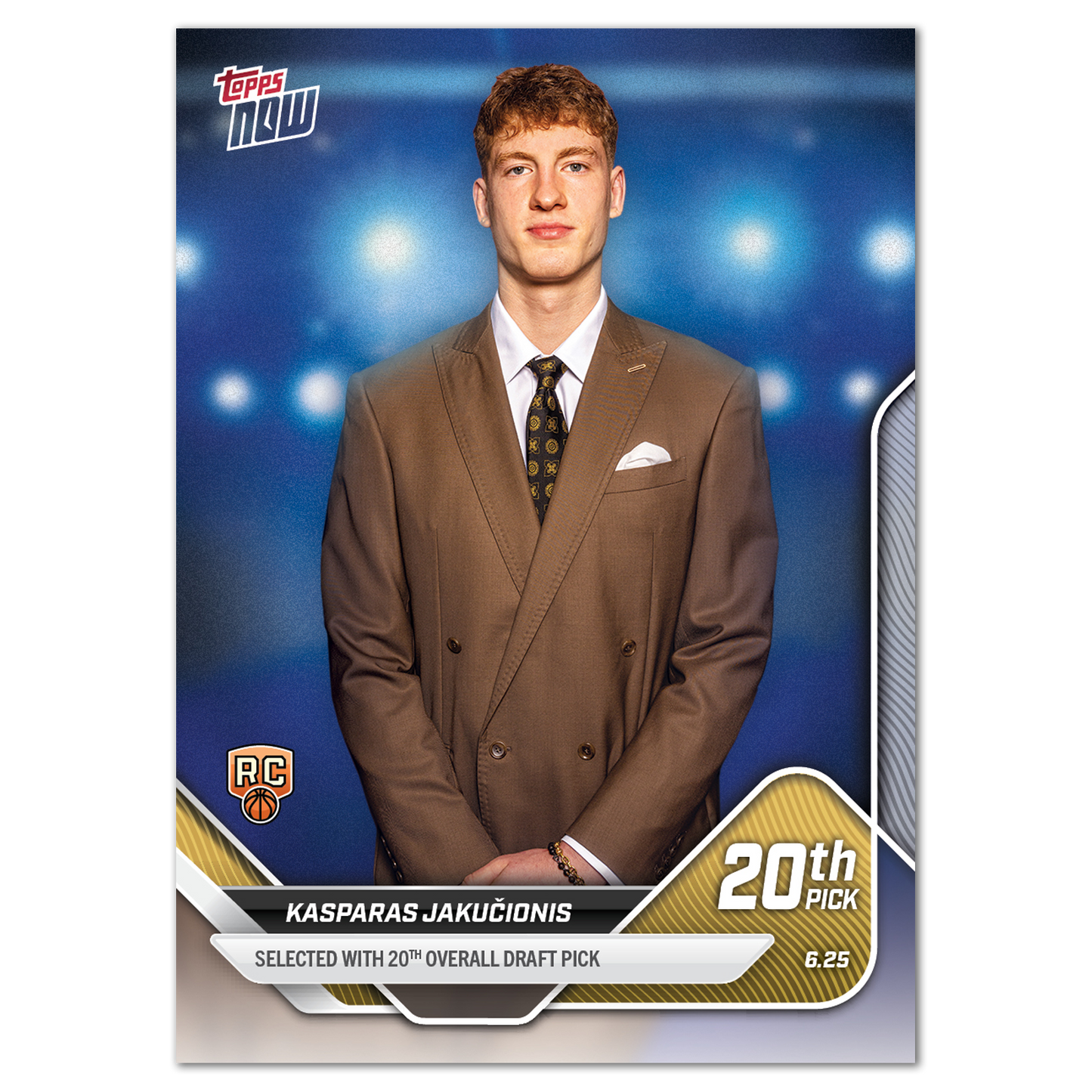 Kasparas Jakučionis - 2025 Topps NOW® Basketball - Card D20 - LOOK FOR AUTOS