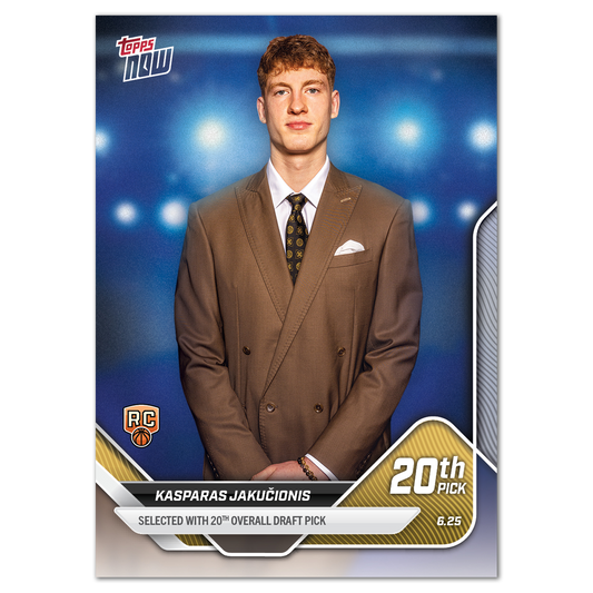 Kasparas Jakučionis - 2025 Topps NOW® Basketball - Card D20 - LOOK FOR AUTOS