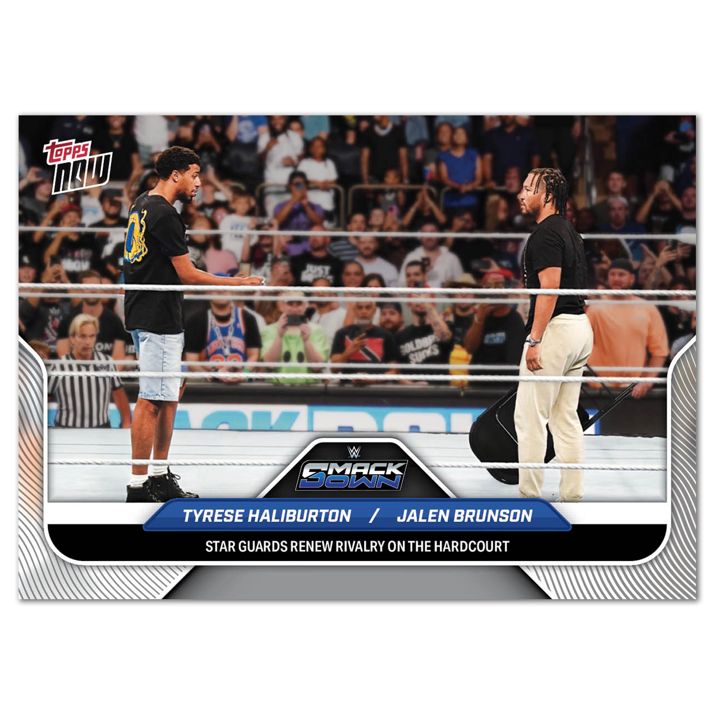 Tyrese Haliburton/Jalen Brunson - 2025 WWE Topps NOW® - Card THJB