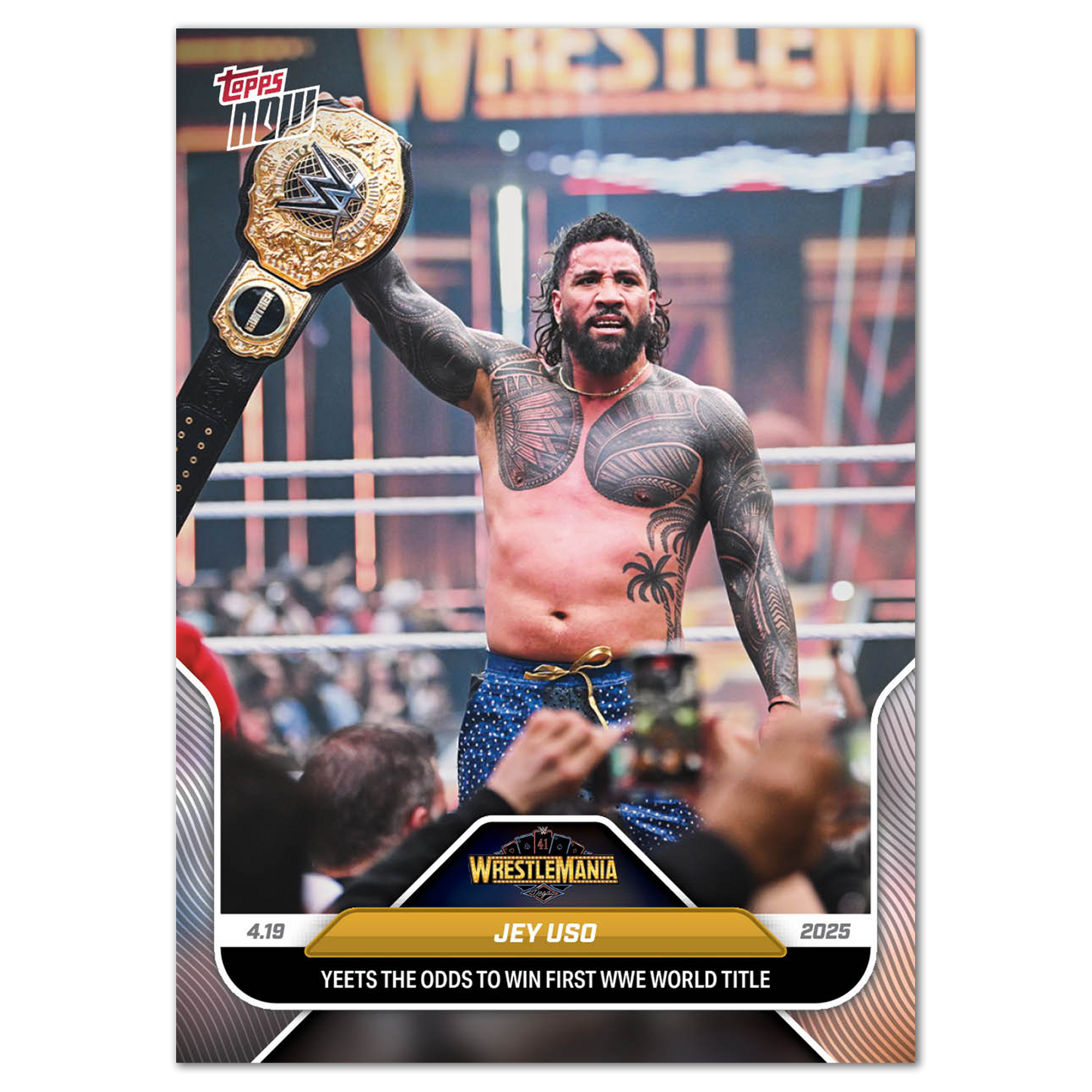 Jey Uso - 2025 WWE Topps NOW® - Card 38 - LOOK FOR AUTOS