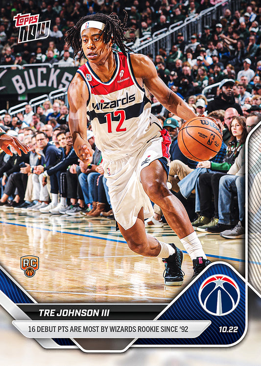 Tre Johnson - 2025-26 NBA Topps NOW® - Card 14