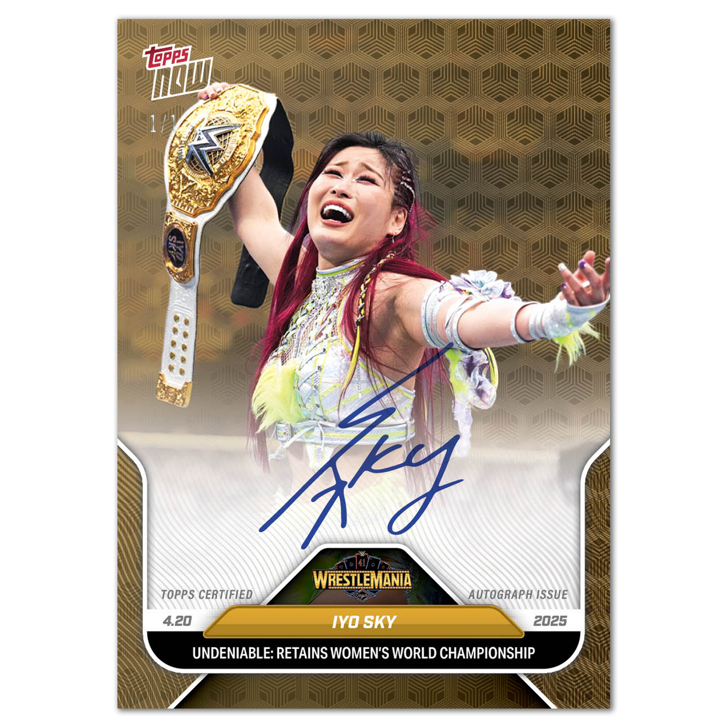 IYO SKY - 2025 WWE Topps NOW® - Card 42 - LOOK FOR AUTOS