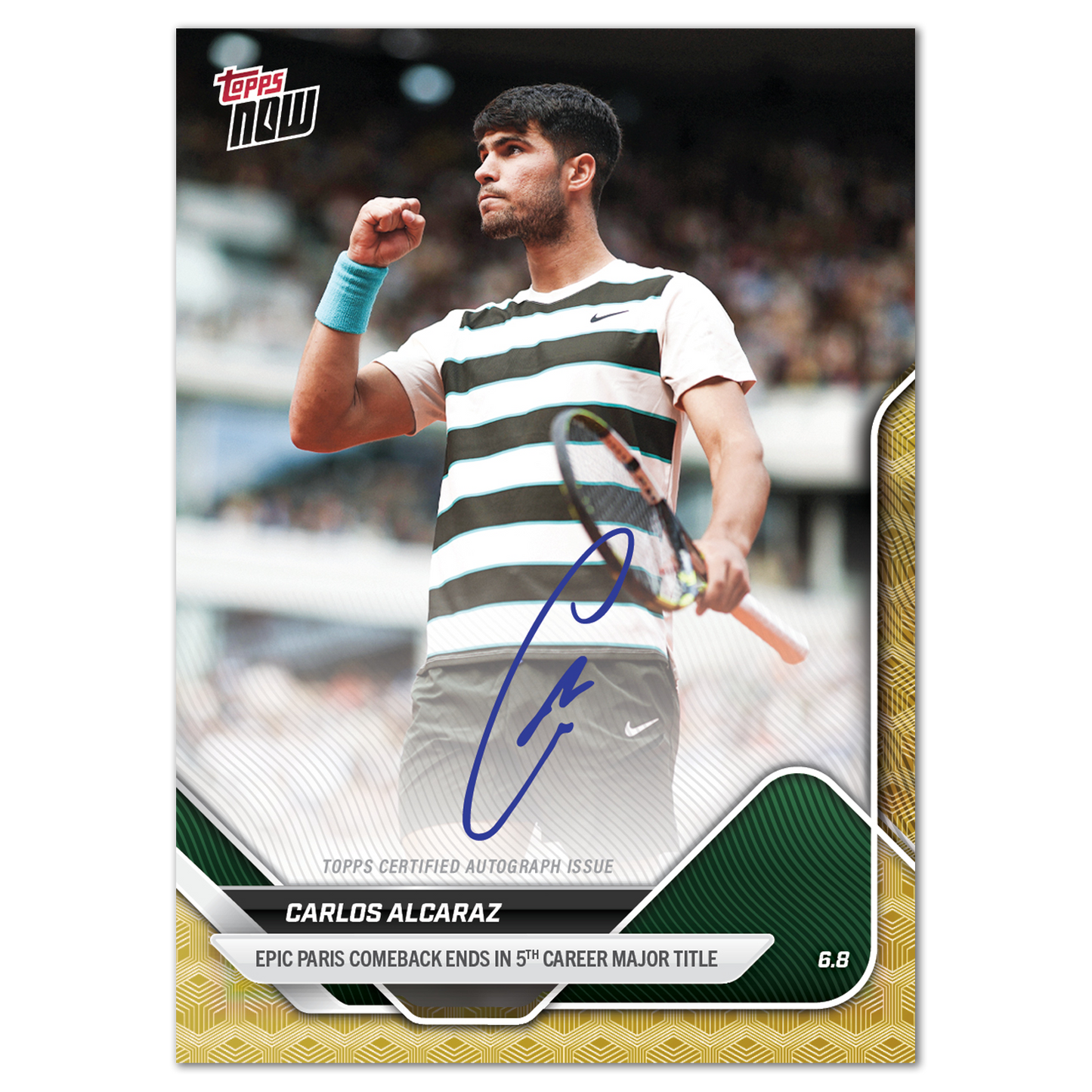 Carlos Alcaraz - 2025 Tennis Topps NOW® - Card TCA1 - LOOK FOR AUTOS