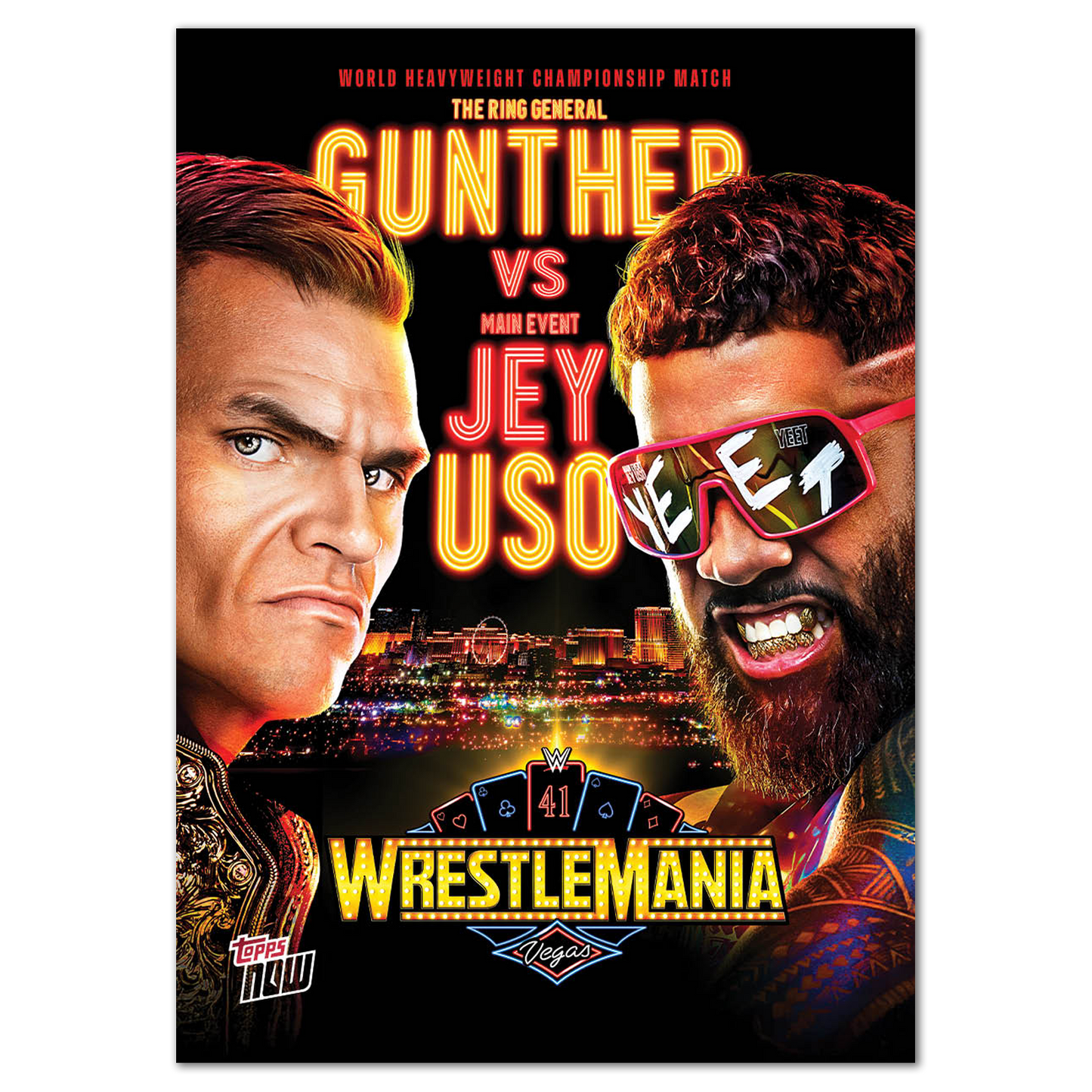 Gunther/Jey Uso - 2025 WWE Topps NOW® - Card WM4