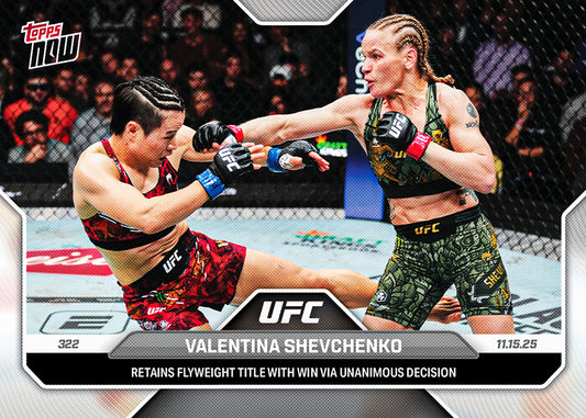 Valentina Shevchenko - 2025 UFC Topps NOW® - Card 38