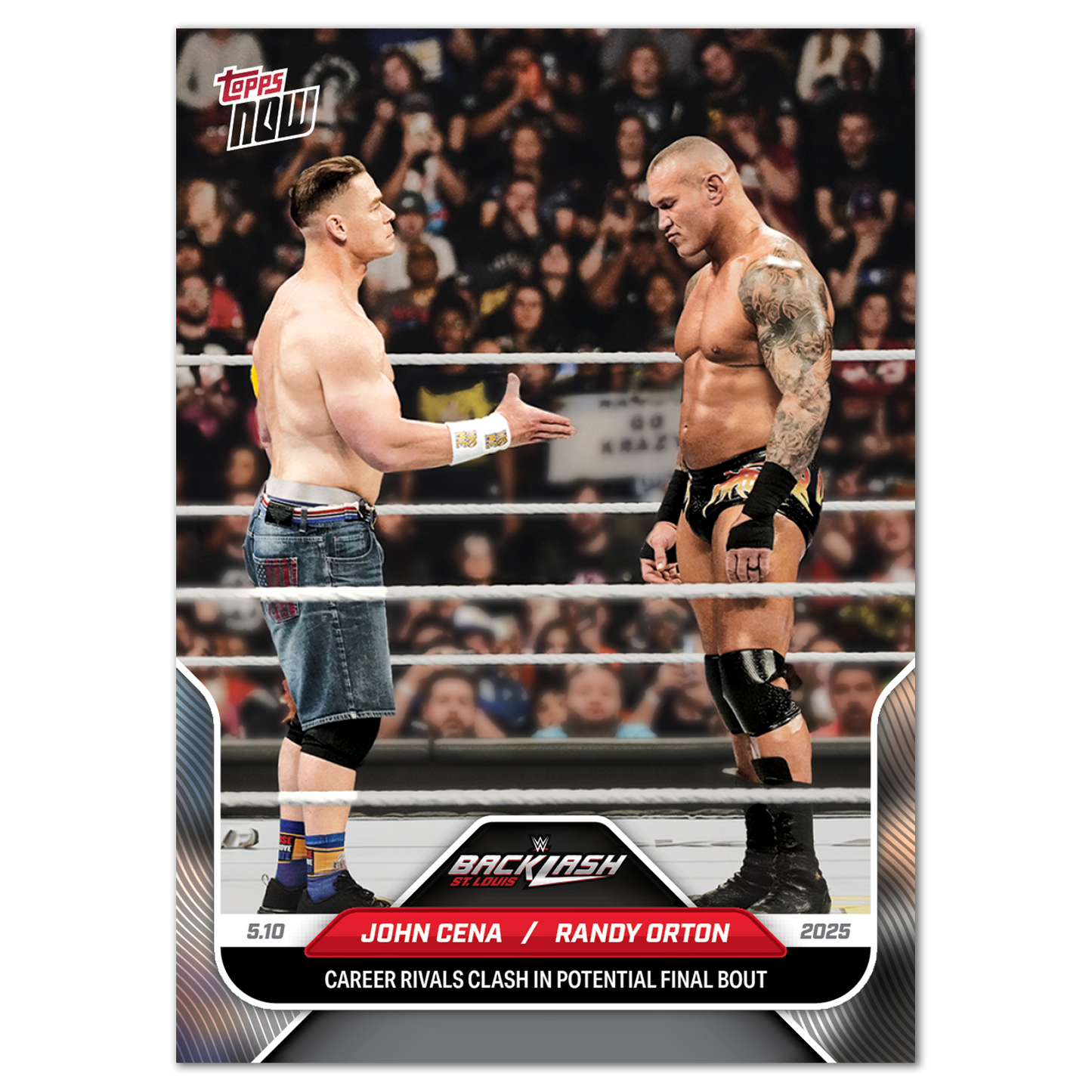 John Cena/Randy Orton - 2025 WWE Topps NOW® - Card 52