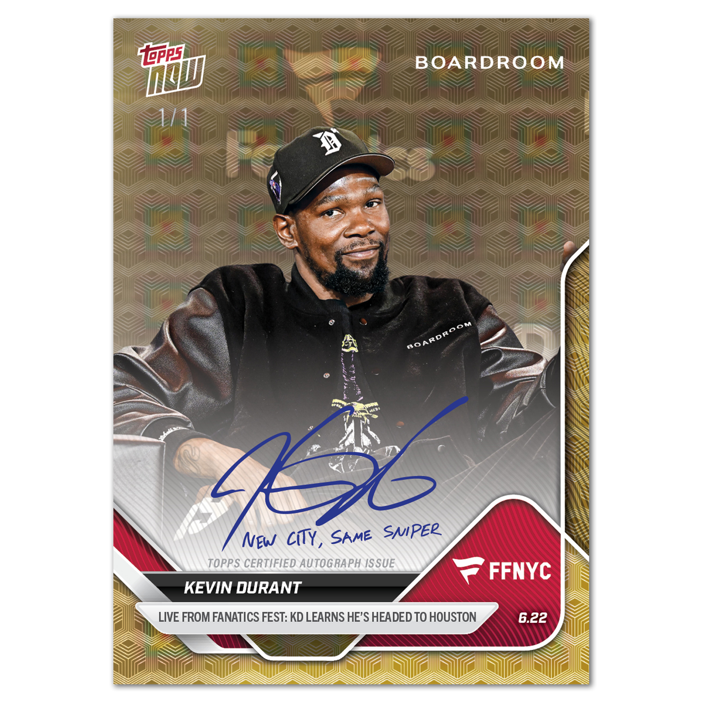 Kevin Durant - 2025 Topps NOW® Basketball - Card KDFF - LOOK FOR AUTO