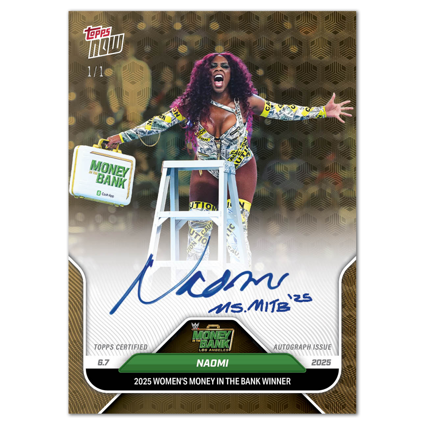 Naomi - 2025 WWE Topps NOW® - Card 62 - LOOK FOR AUTOS