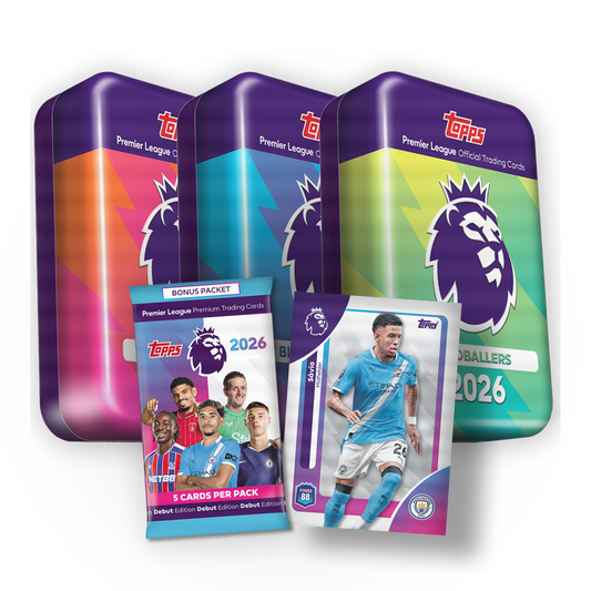 Topps Premier League 2026 - Edizione Debutto - Mega Tin Parallel Bundle