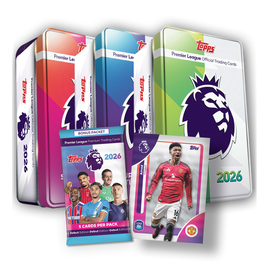 Topps Premier League 2026 - Edizione Debutto - Super Tin Parallel Bundle