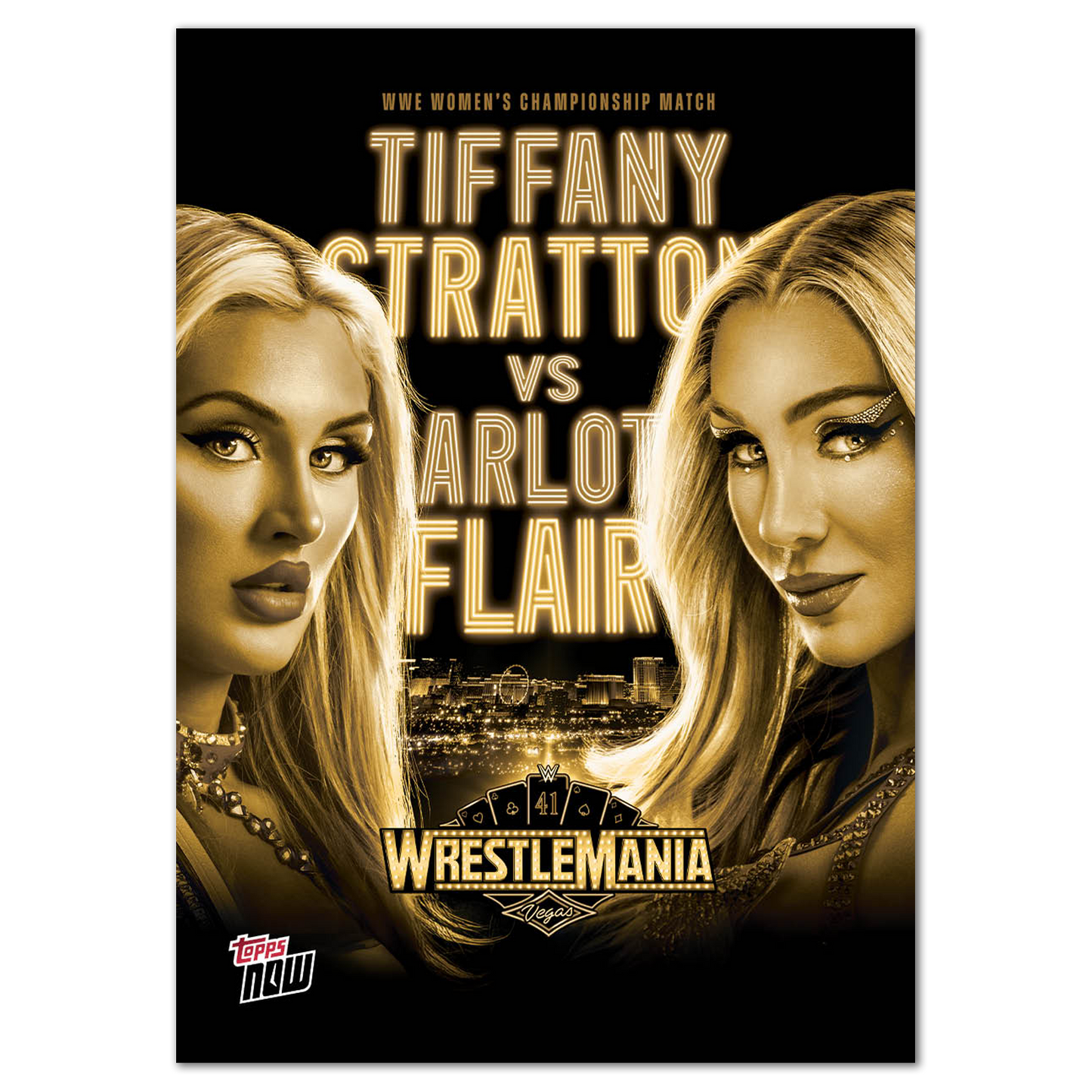 Tiffany Stratton/Charlotte Flair - 2025 WWE Topps NOW® - Card WM3