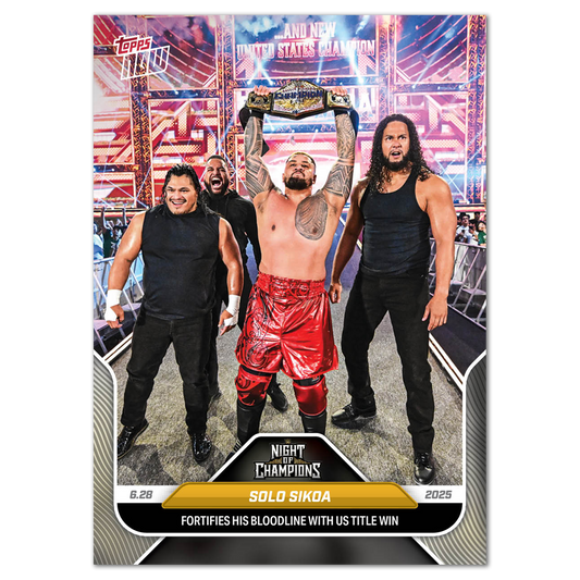 Solo Sikoa - 2025 WWE Topps NOW® - Card 74 - LOOK FOR AUTOS