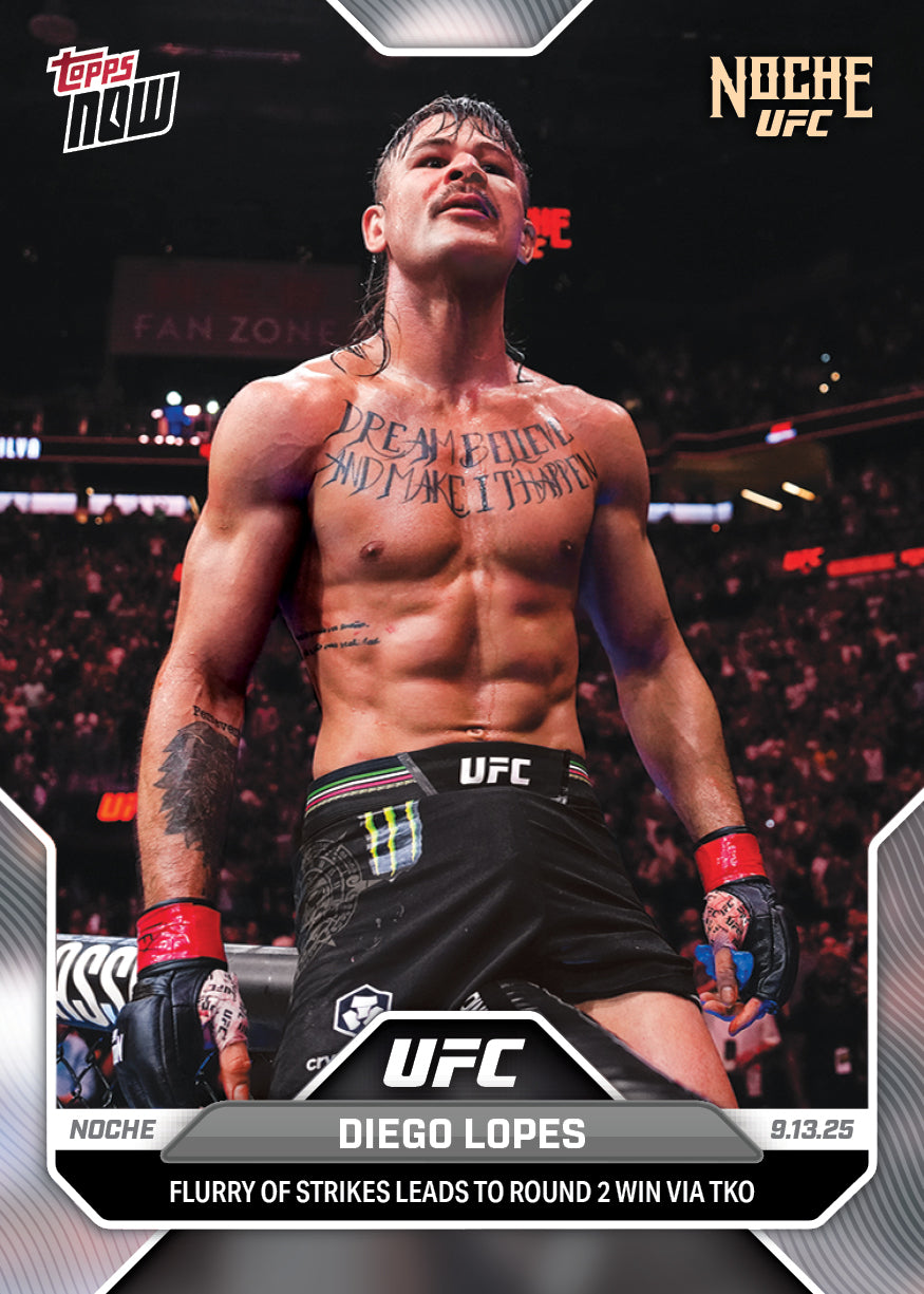 Diego Lopes - 2025 UFC Topps NOW® - Card 29 - LOOK FOR AUTOS