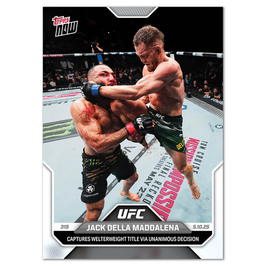 Jack Della Maddalena - 2025 UFC Topps NOW® - Card 13 - LOOK FOR AUTOS