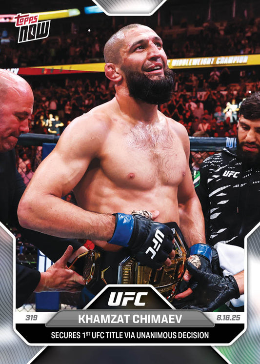Khamzat Chimaev - 2025 UFC Topps NOW® - Card 28 - LOOK FOR AUTOS