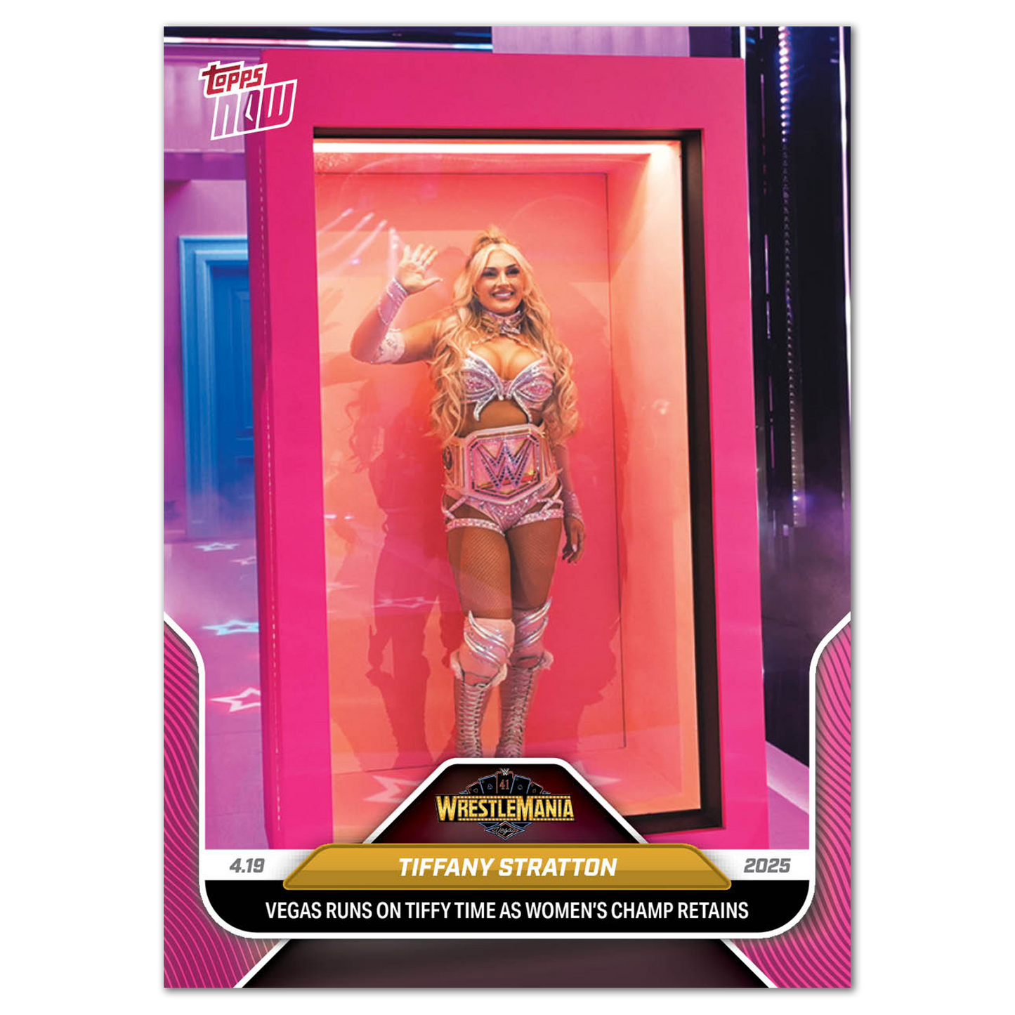 Tiffany Stratton - 2025 WWE Topps NOW® - Card 40 - LOOK FOR RELICS AND AUTOS