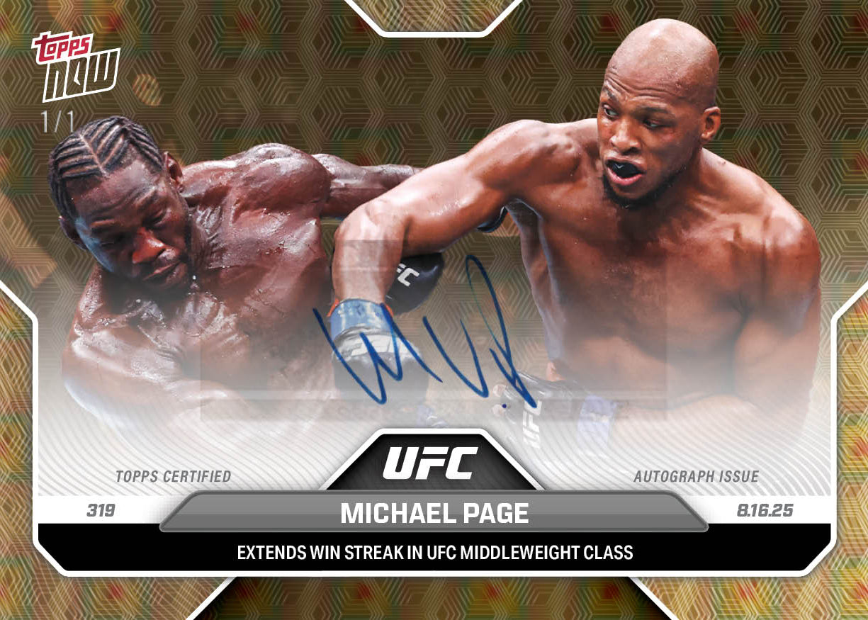 Michael Page - 2025 UFC Topps NOW® - Card 25 - LOOK FOR AUTOS