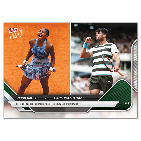 Coco Gauff/Carlos Alcaraz - 2025 Tennis Topps NOW® - Card TGA1 - LOOK FOR DUAL-AUTOS