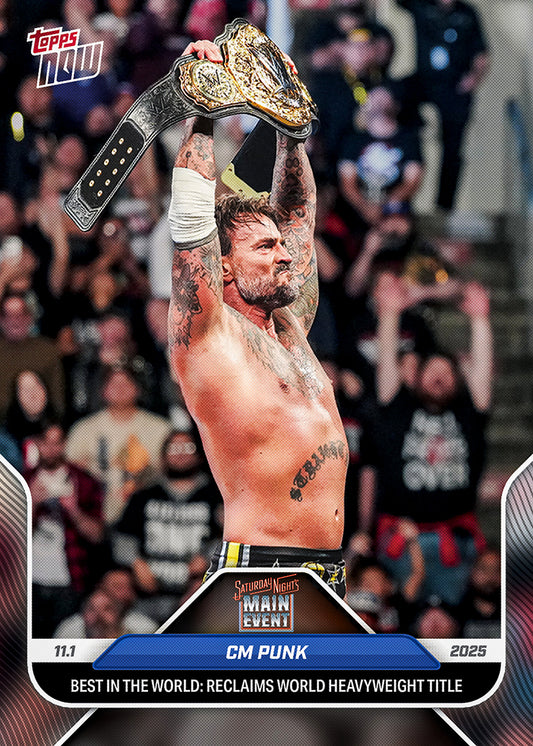 CM Punk - 2025 WWE Topps NOW® - Card 119