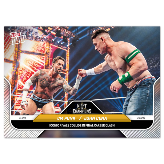 CM Punk / John Cena - 2025 WWE Topps NOW® - Card 78 - LOOK FOR AUTO